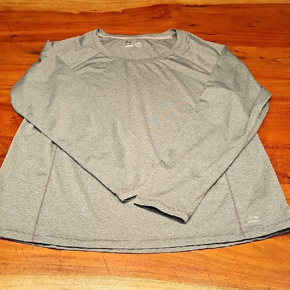 Gray Long Sleeve Athletic Top